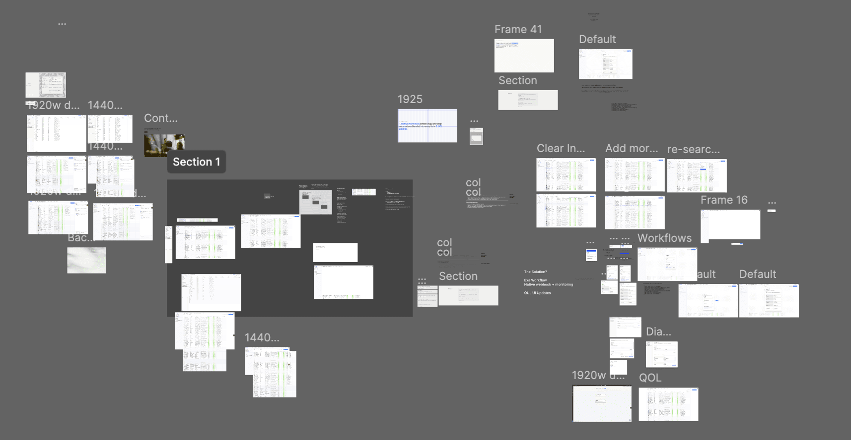 Early sketches of the Webset Workflows builder